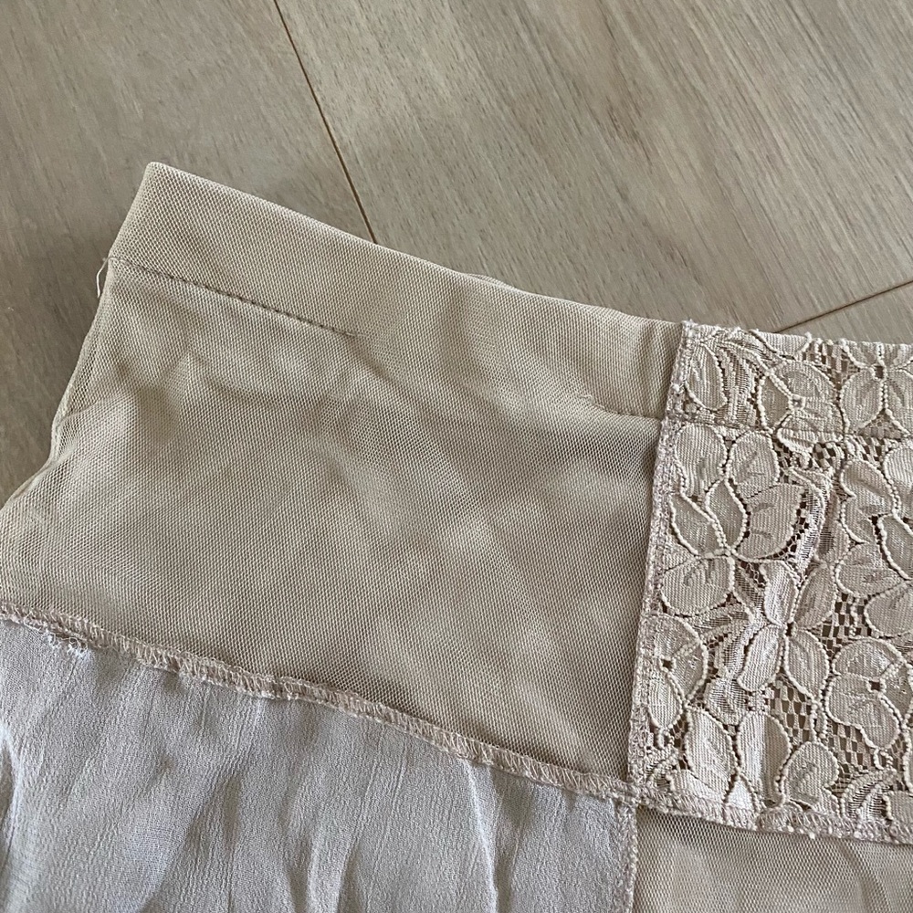 Vintage My Michelle Maxi Skirt boho cottage coreFloral Lace Patchwork Women's L - Picture 7 of 12